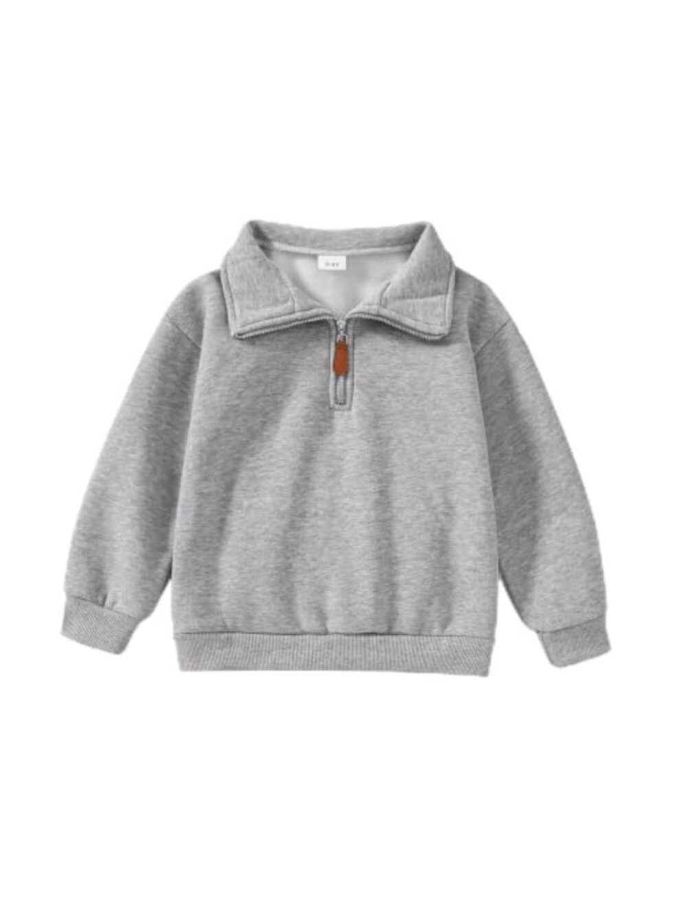 Boys Half-Zip Fleece-Lined Sweatshirt Warm Pullover Top